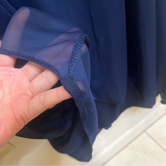 David’s Bridal Long Mesh Dress with Illusion Neckline Size 8 - Picture 12 of 12